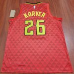 NBA 26 Korver Atlanta Hawks Maillot Rouge imprimé